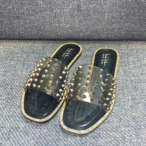 Nicole Miller Spike Jelly Rhinestone Sandals - Picture 8 of 8